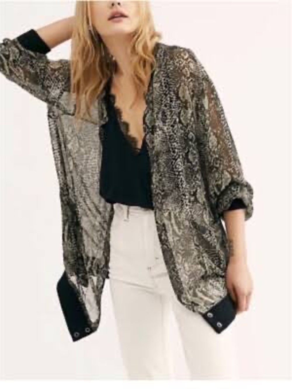 FREE PEOPLE - Lori Bomber Jacket - SIZE S - OVERSIZED